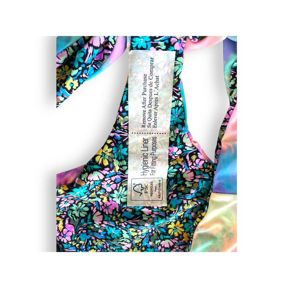 Raisins Low Rider Reversible FLORAL / TIE DYE Bikini Bottoms | Sz XL Beach Break - Picture 5 of 12